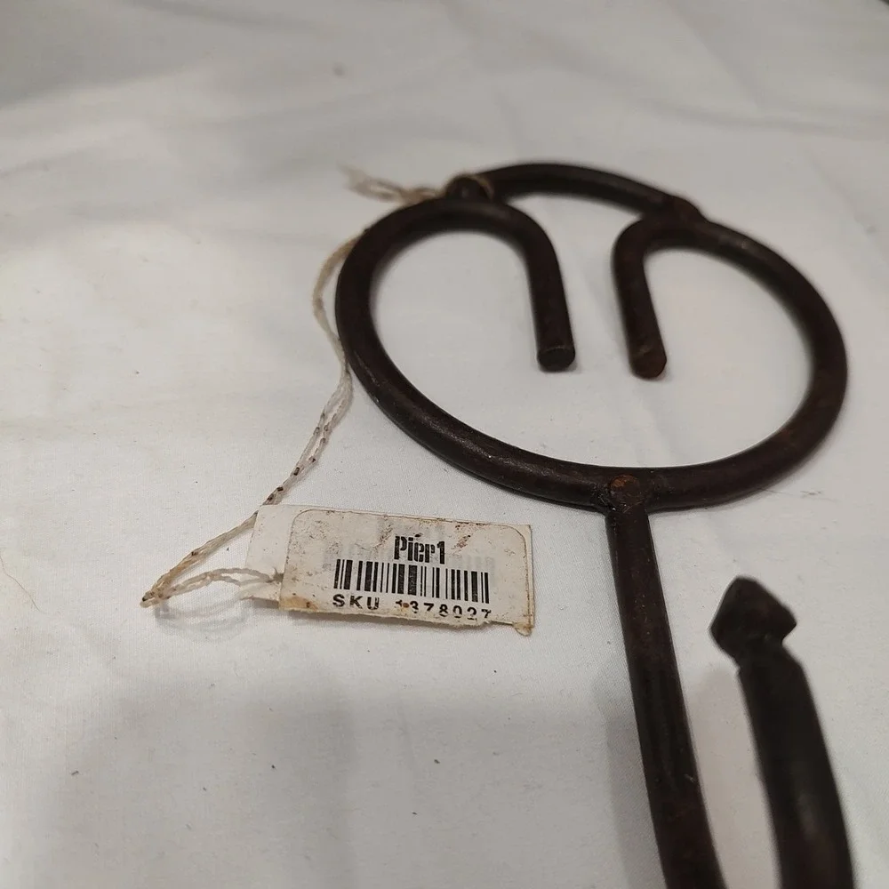 Pier One Wrought Iron Wall Mount HOOK Keys Plants Indoor‎ Outdoor